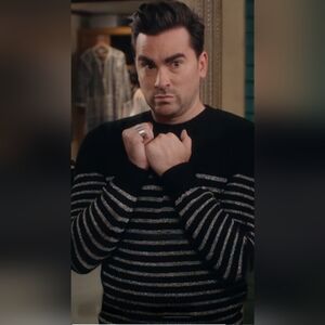 Rails Allegra Black/Silver Cashmere Blend Sweater Large